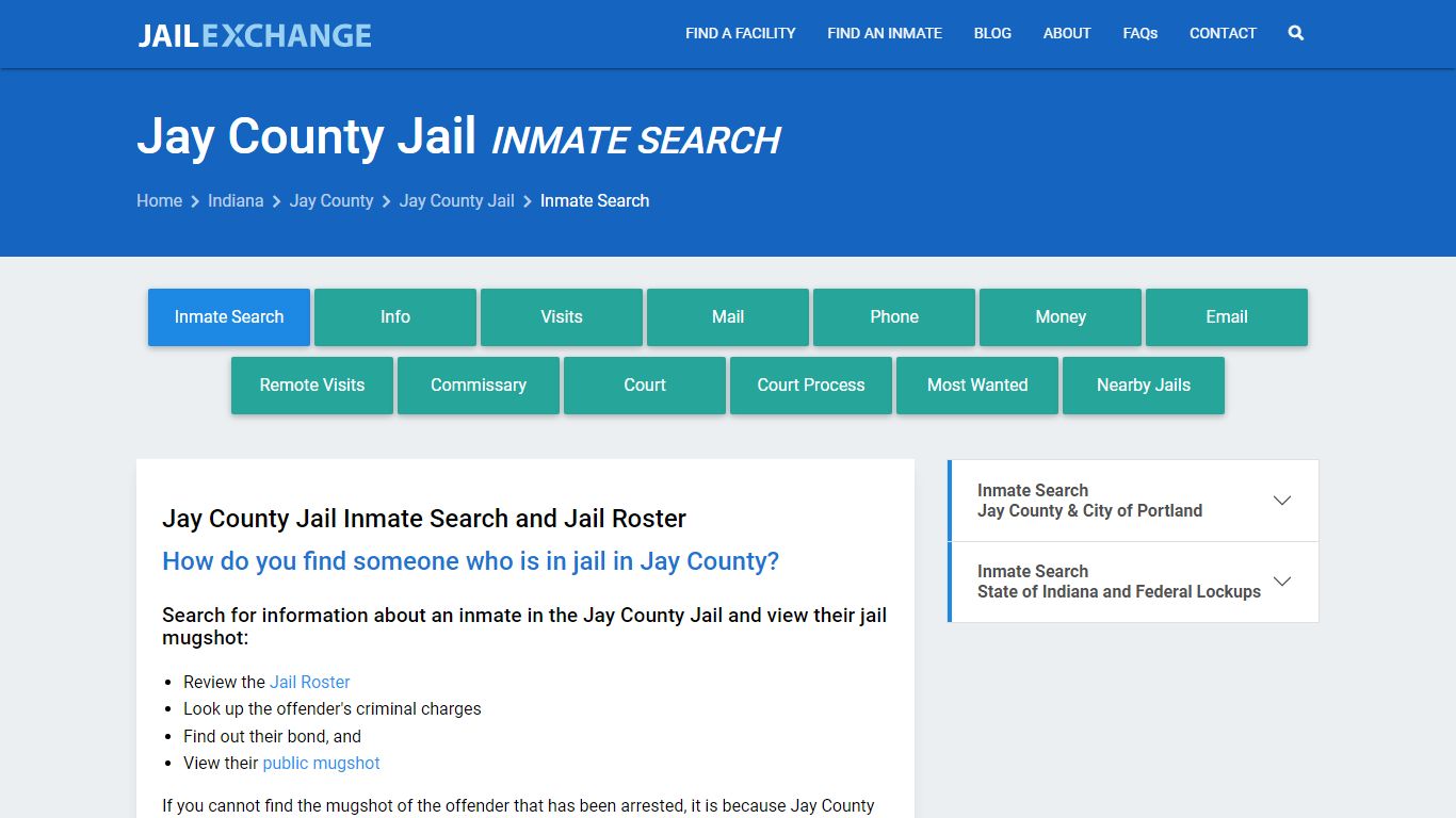 Inmate Search: Roster & Mugshots - Jay County Jail, IN