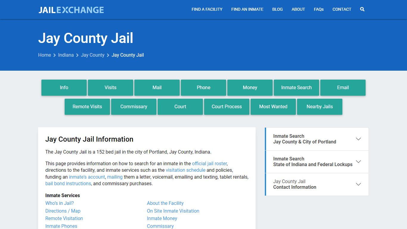 Jay County Jail, IN Inmate Search, Information - Jail Exchange